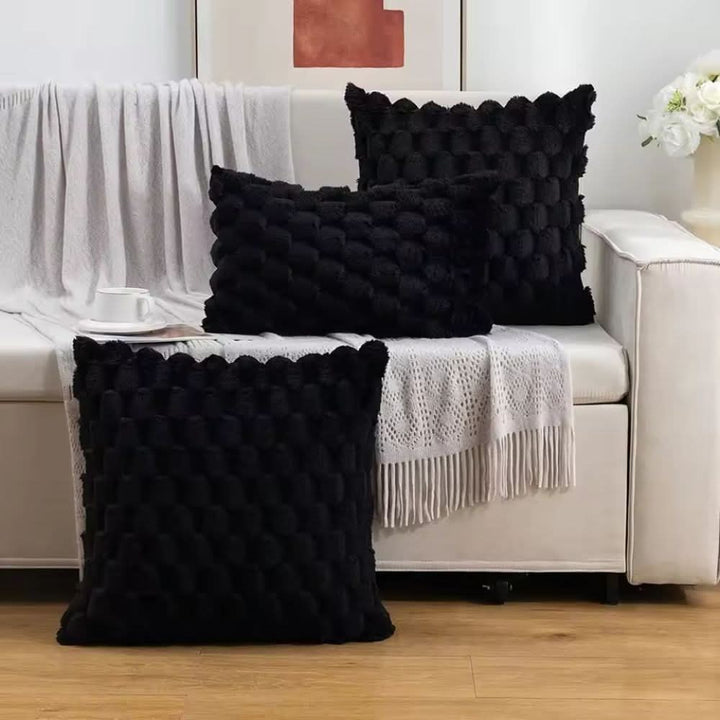 BowLift | Cushion cover made of cotton blend with fluffy 3D feel