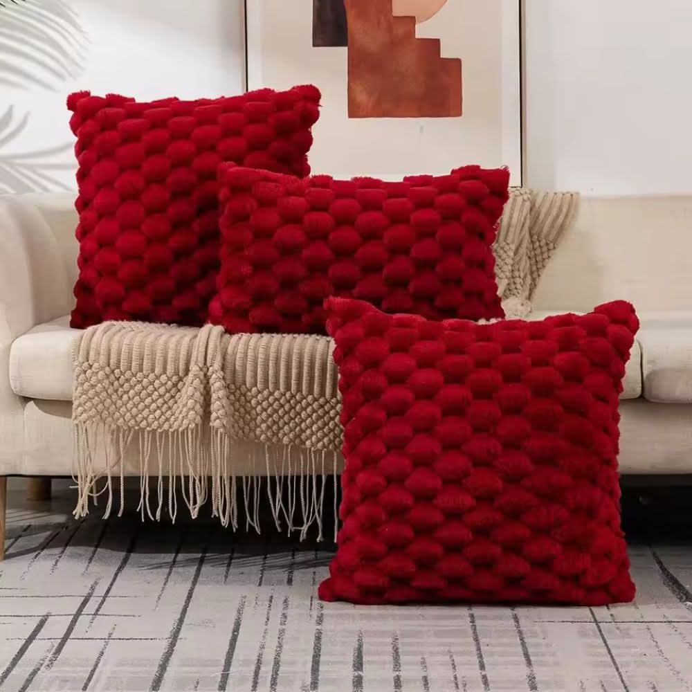 BowLift | Cushion cover made of cotton blend with fluffy 3D feel