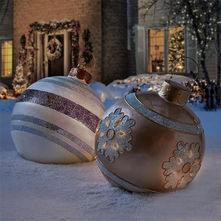 BowLift | Inflatable Christmas Ball Outdoor Decorated