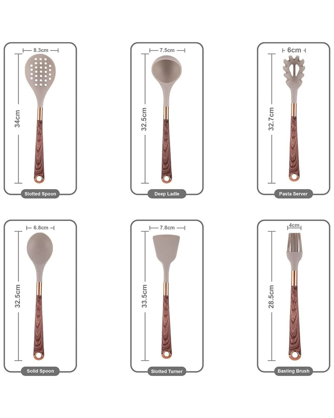 BowLift | Robust Kitchen Utensils Set with Heat Resistant Silicone Heads