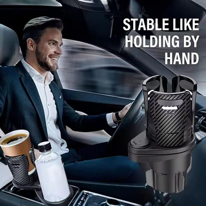 BowLift | 2-in-1 Car Drink Holder with Rotation Function & Telescopic Fixation