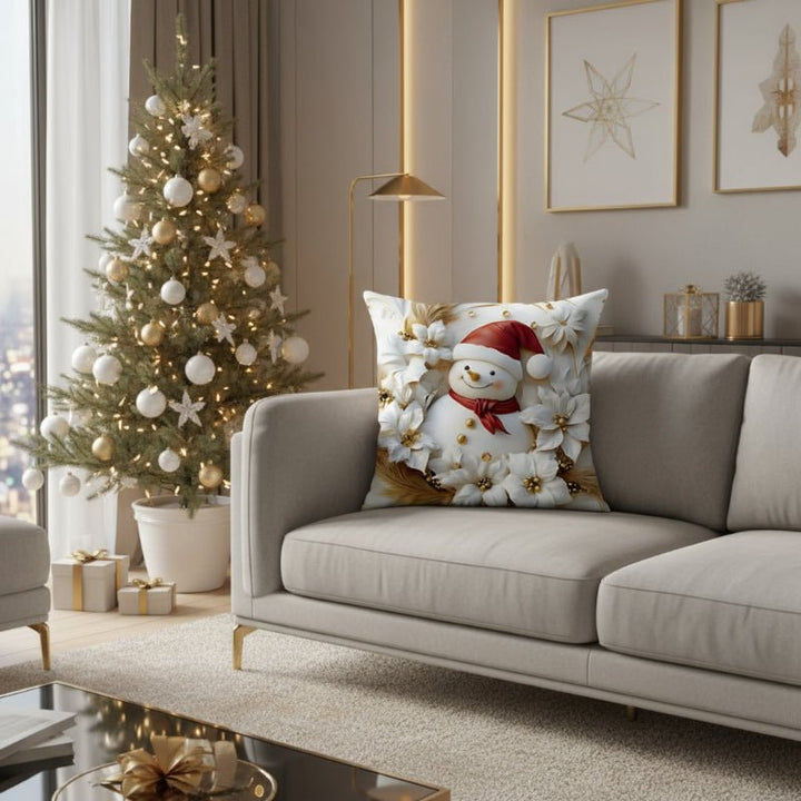 BowLift | Set von 4 Weihnachts-velours Kissenbezügen mit einzigartigen festlichen Designs