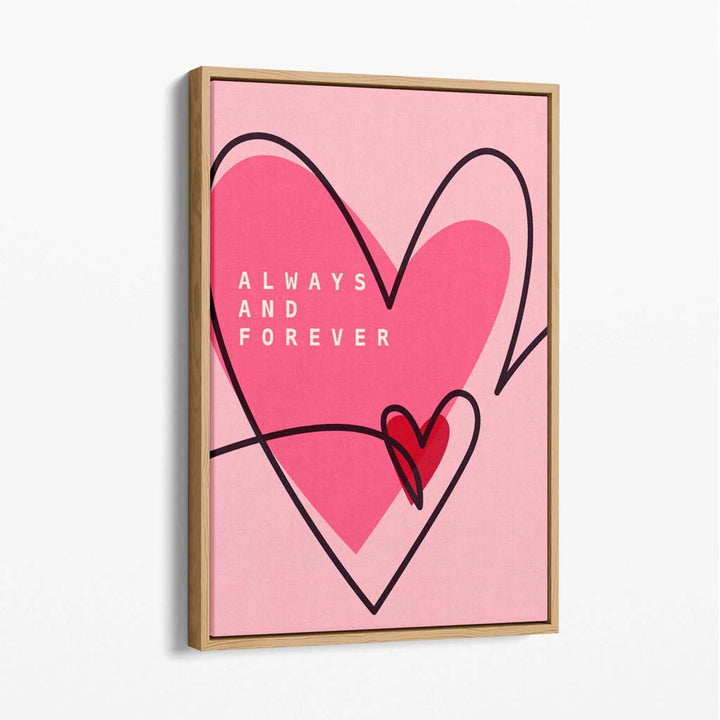 Always and Eternity Sketches Hearts Canvas Art Print | Bowlift