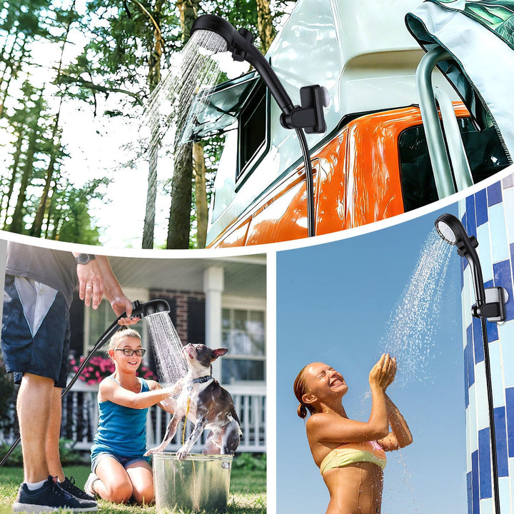 Portable Camping Shower Battery Outdoor Shower with 20L Folding Bucket | Bowlift