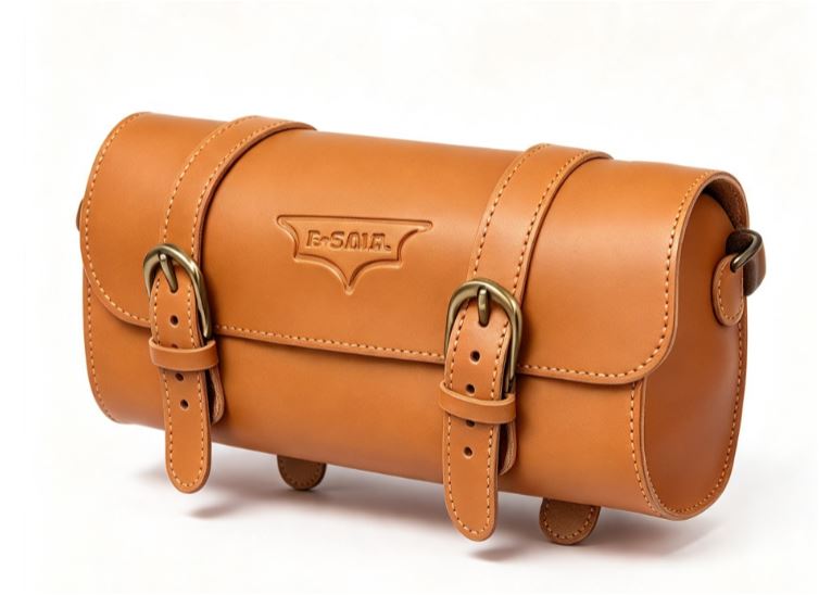 Vintage Leather Tool Roll Bike Handlebar Bag Bowlift