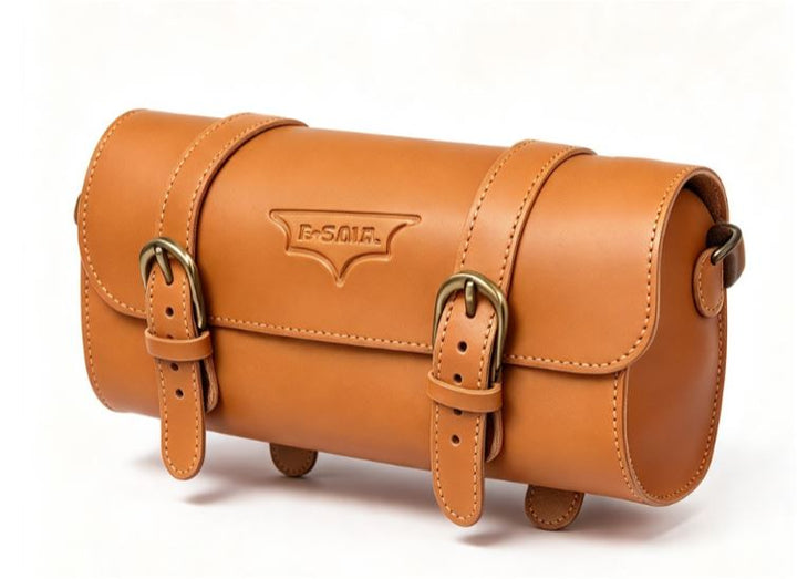 Vintage Leather Tool Roll Bike Handlebar Bag Bowlift