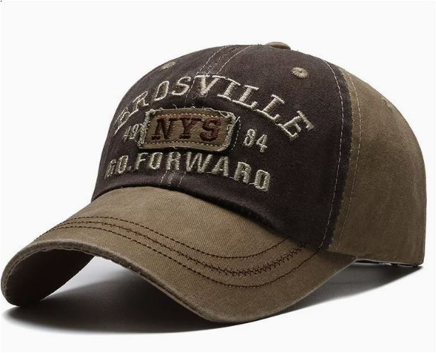 Men's Distressed Vintage-Inspired Baseball Cap Bowlift