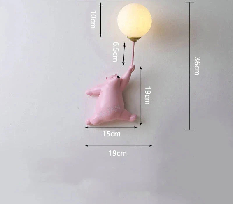 Wall lamp for children's room | Stylish cartoon wall lamp for nursery | Bowlift