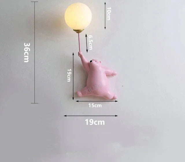 Wall lamp for children's room | Stylish cartoon wall lamp for nursery | Bowlift