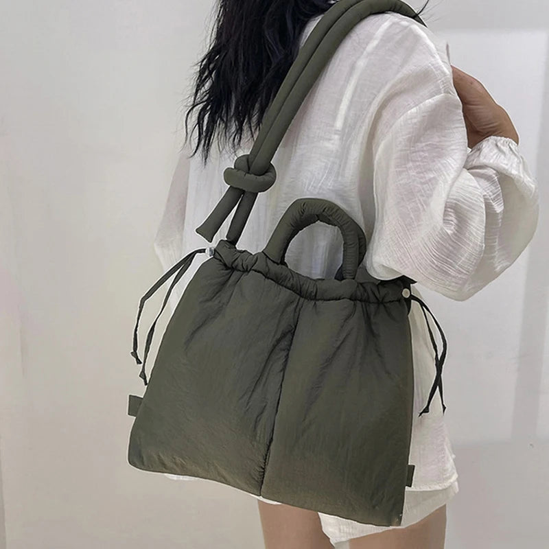Riva Puffer Handbag – Stylish Carry Bag with Shoulder Strap | Bowlift