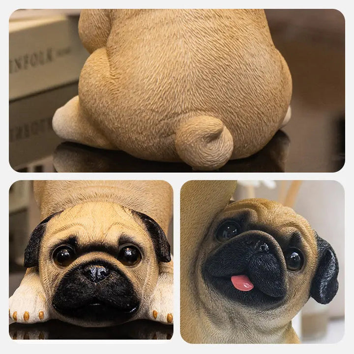 BowLift | Charming Dog Statue made of Resin with Tray for Keys & Small Items