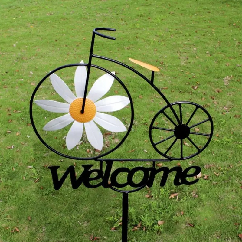 Charming Bicycle Welcome Windmill | Bowlift