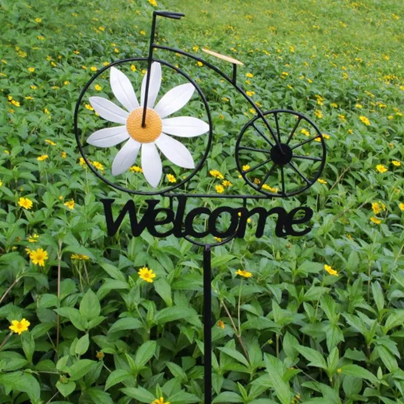 Charming Bicycle Welcome Windmill | Bowlift