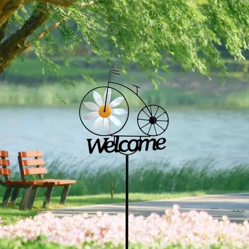 Charming Bicycle Welcome Windmill | Bowlift