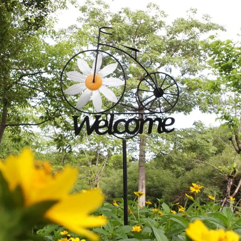 Charming Bicycle Welcome Windmill | Bowlift