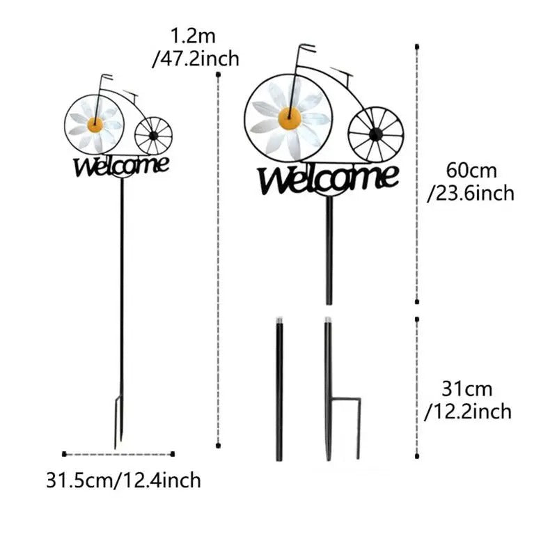 Charming Bicycle Welcome Windmill | Bowlift