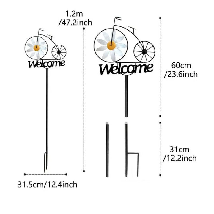 Charming Bicycle Welcome Windmill | Bowlift