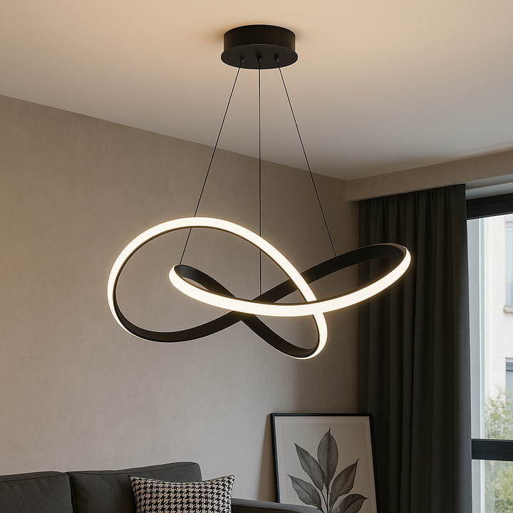 BowLift | Modern Pendant Lamp Dining Room Aluminum Black