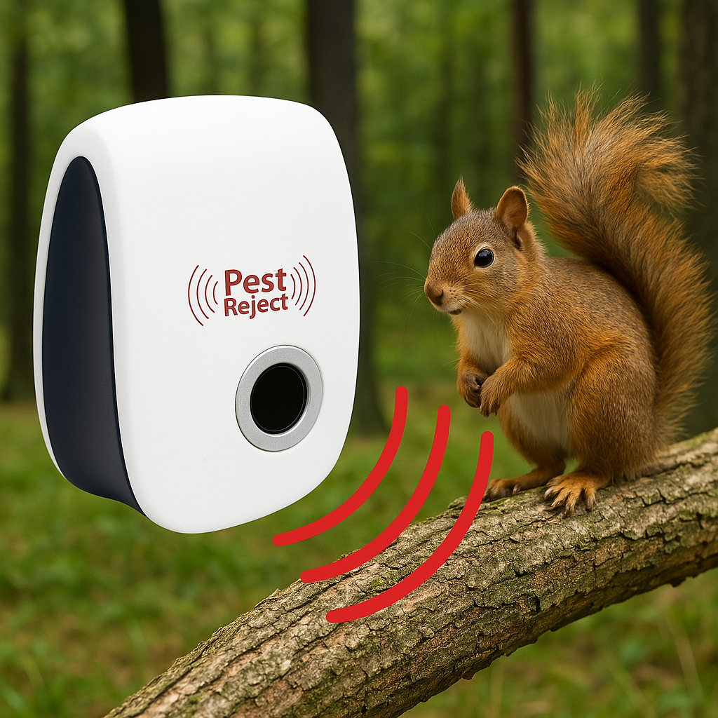 BowLift | Ultrasonic Squirrel Repeller Device - Effective Pest Control to Deter Squirrels in 48 Hours for Gardens & Yards