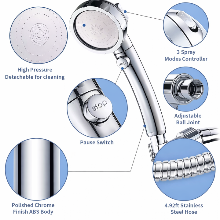 Hand shower 3-in-1 for strong shower jet | Bowlift