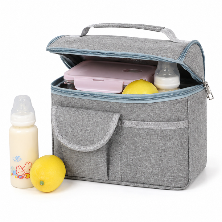 Insulated lunch bag with multi-compartment organizer and adjustable shoulder strap Bowlift