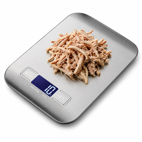 Precision Stainless Steel Digital Kitchen Scale with Tare and Backlit LCD Bowlift