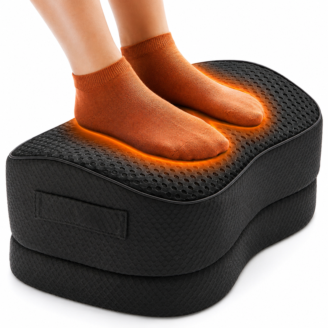 Adjustable Ergonomic Memory Foam Under-Desk Footrest Bowlift