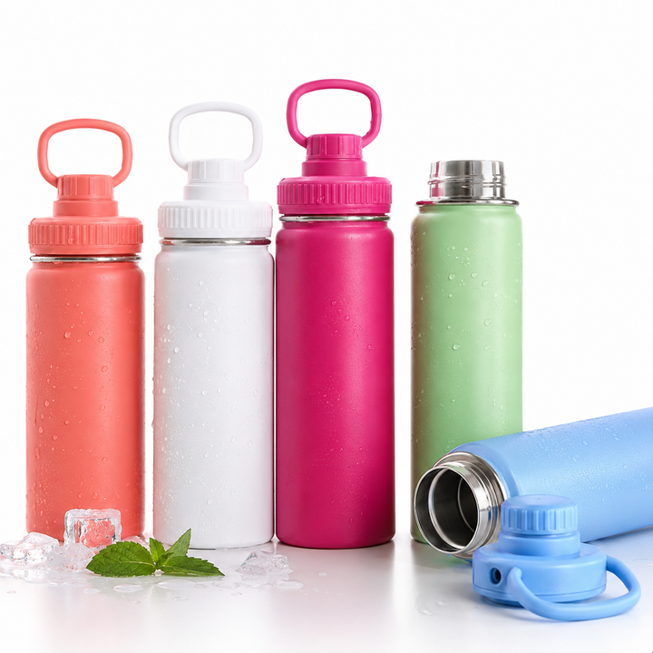Insulated Stainless Steel Sport Water Bottle with Wide-Mouth Flip Cap Bowlift