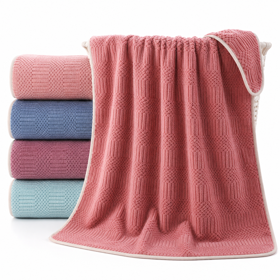 Ultra-Soft Microfiber Jacquard Bath Towel Bowlift