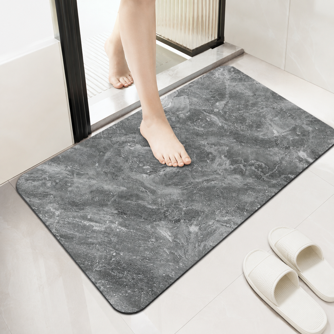 Microfiber Memory Foam Bath Mat with Non-Slip Backing Bowlift