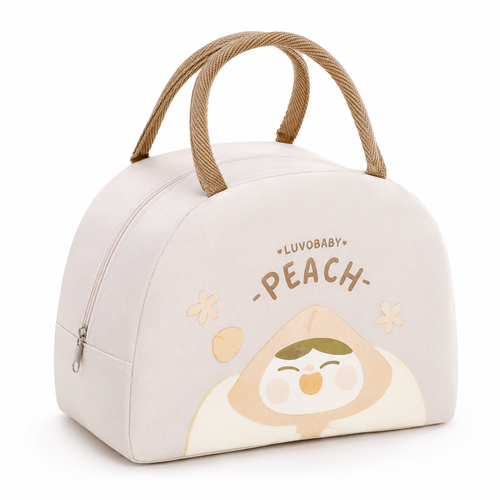 Insulated Avocado Print Lunch Cooler Bag with Dual Top Handles Bowlift