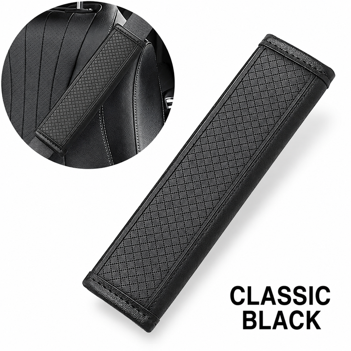 Padded Anti-Slip Quilted Seat Belt Shoulder Cushion with Reinforced Stitching Bowlift
