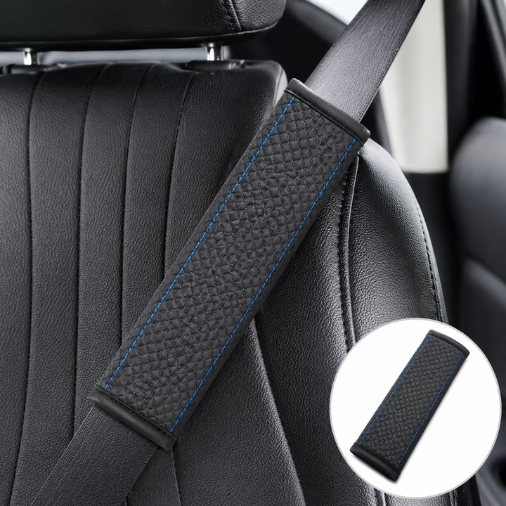 Padded Anti-Slip Quilted Seat Belt Shoulder Cushion with Reinforced Stitching Bowlift