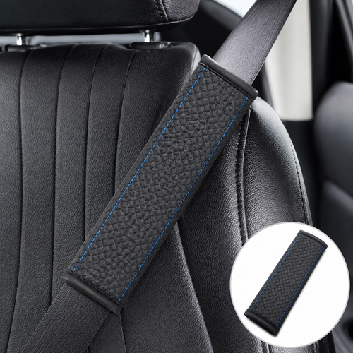 Padded Anti-Slip Quilted Seat Belt Shoulder Cushion with Reinforced Stitching Bowlift