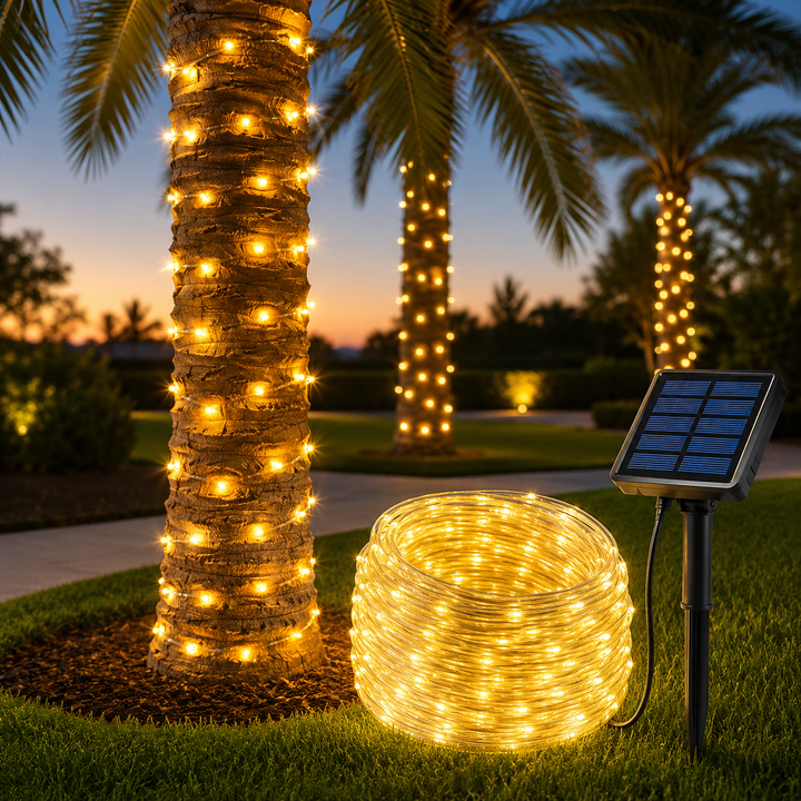 Premium outdoor solar-powered waterproof LED rope lights for trees Bowlift