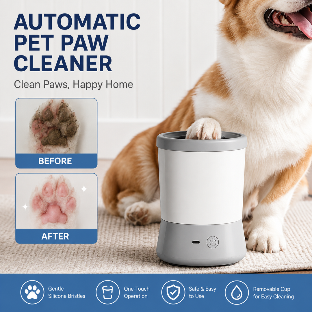 Rechargeable electric paw cleaner with soft silicone inner brushes Bowlift