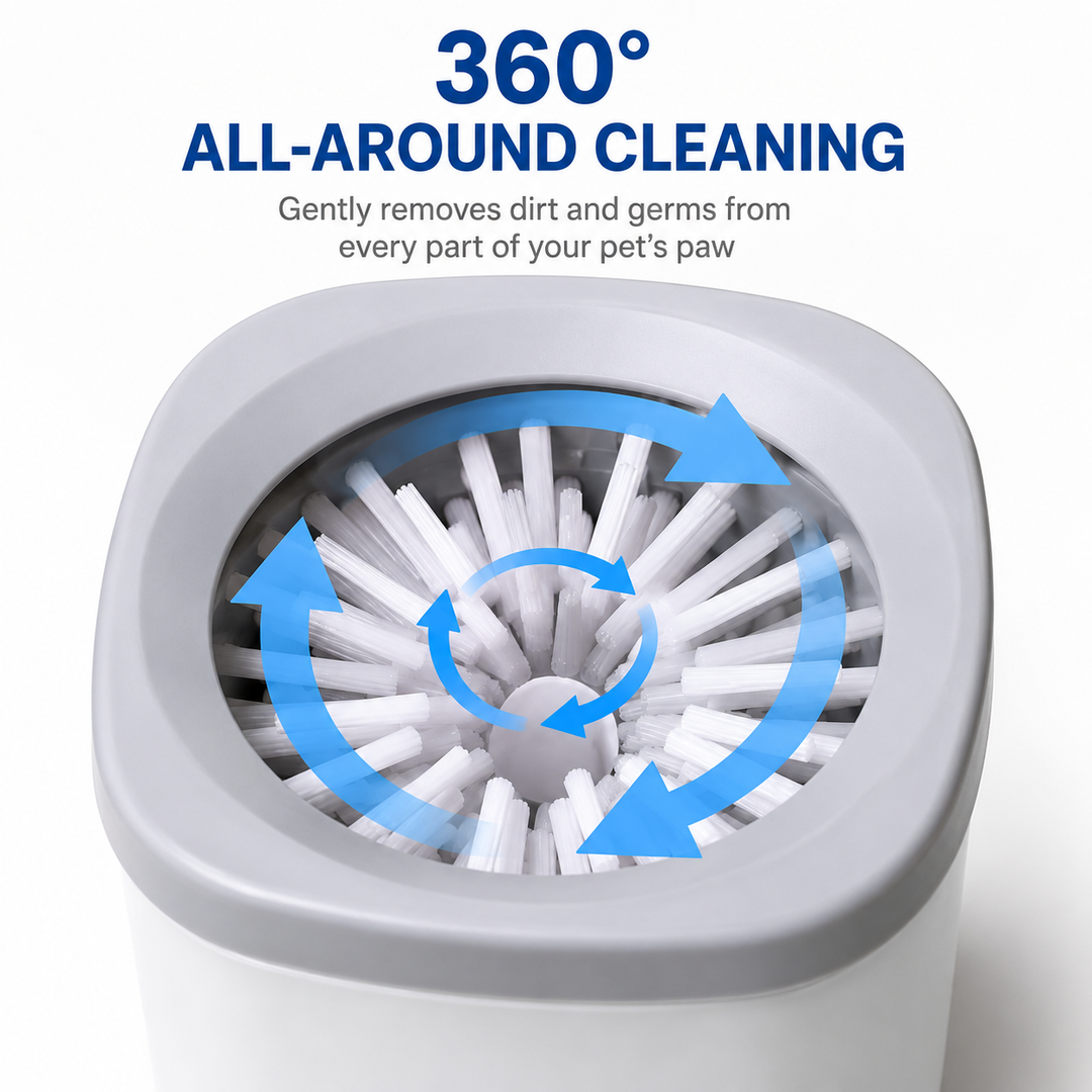 Rechargeable electric paw cleaner with soft silicone inner brushes Bowlift