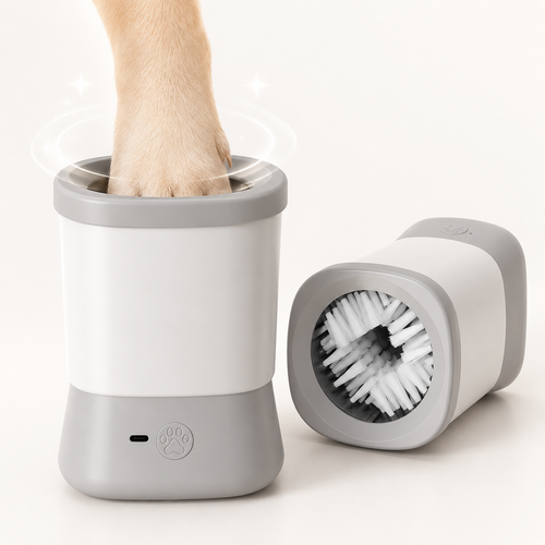 Rechargeable electric paw cleaner with soft silicone inner brushes Bowlift