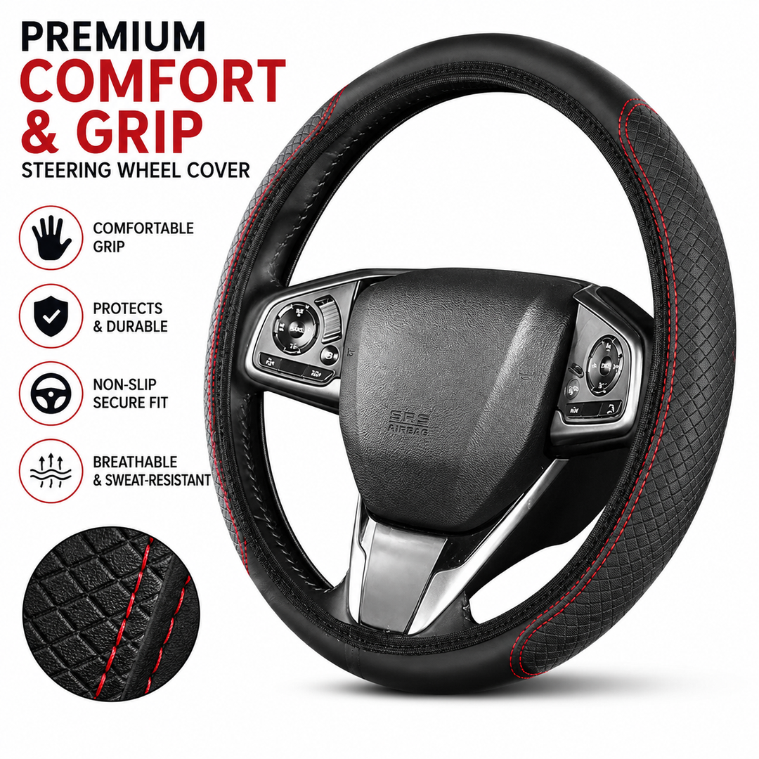 Unisex nan breathable non-slip textured steering wheel cover universal fit Bowlift