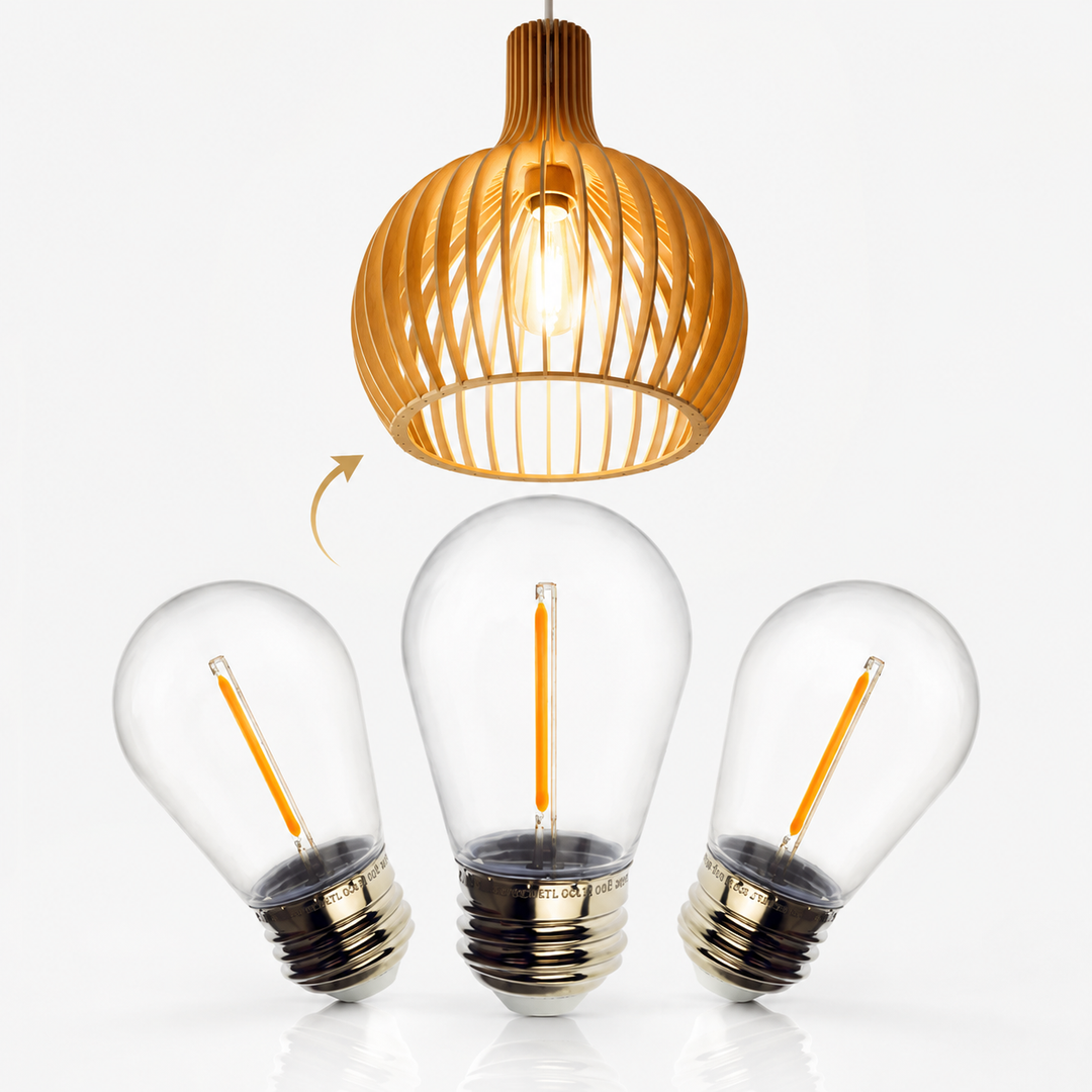 Clear Glass LED Filament Bulb with Edison Screw Base Dimmable Warm White Bowlift
