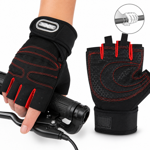 Padded Half-Finger Cycling Gloves Bowlift
