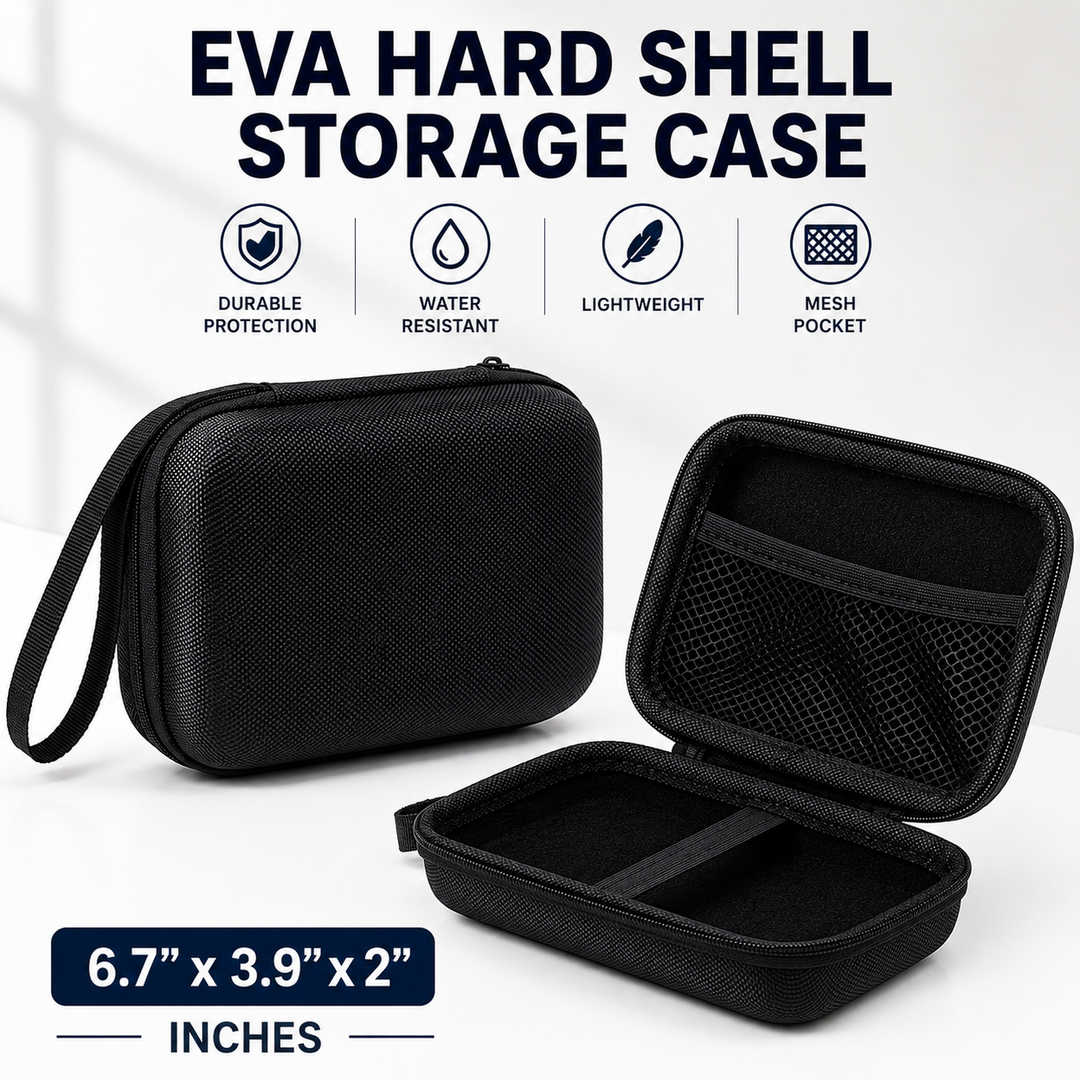 Compact hard-shell travel electronics organizer case Bowlift