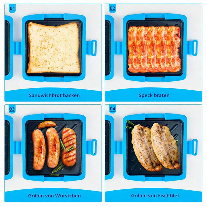 CrunchMate™ Sandwich Maker for Microwave & Oven | Bowlift