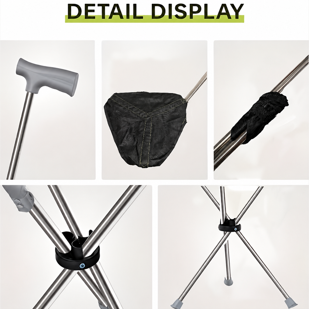 2-in-1 Walking Stick with Seat | Bowlift