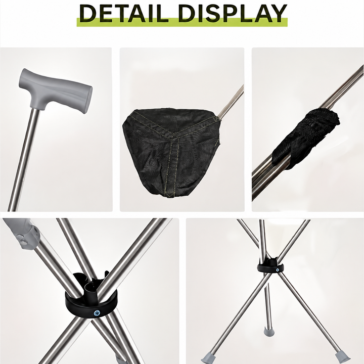 2-in-1 Walking Stick with Seat | Bowlift