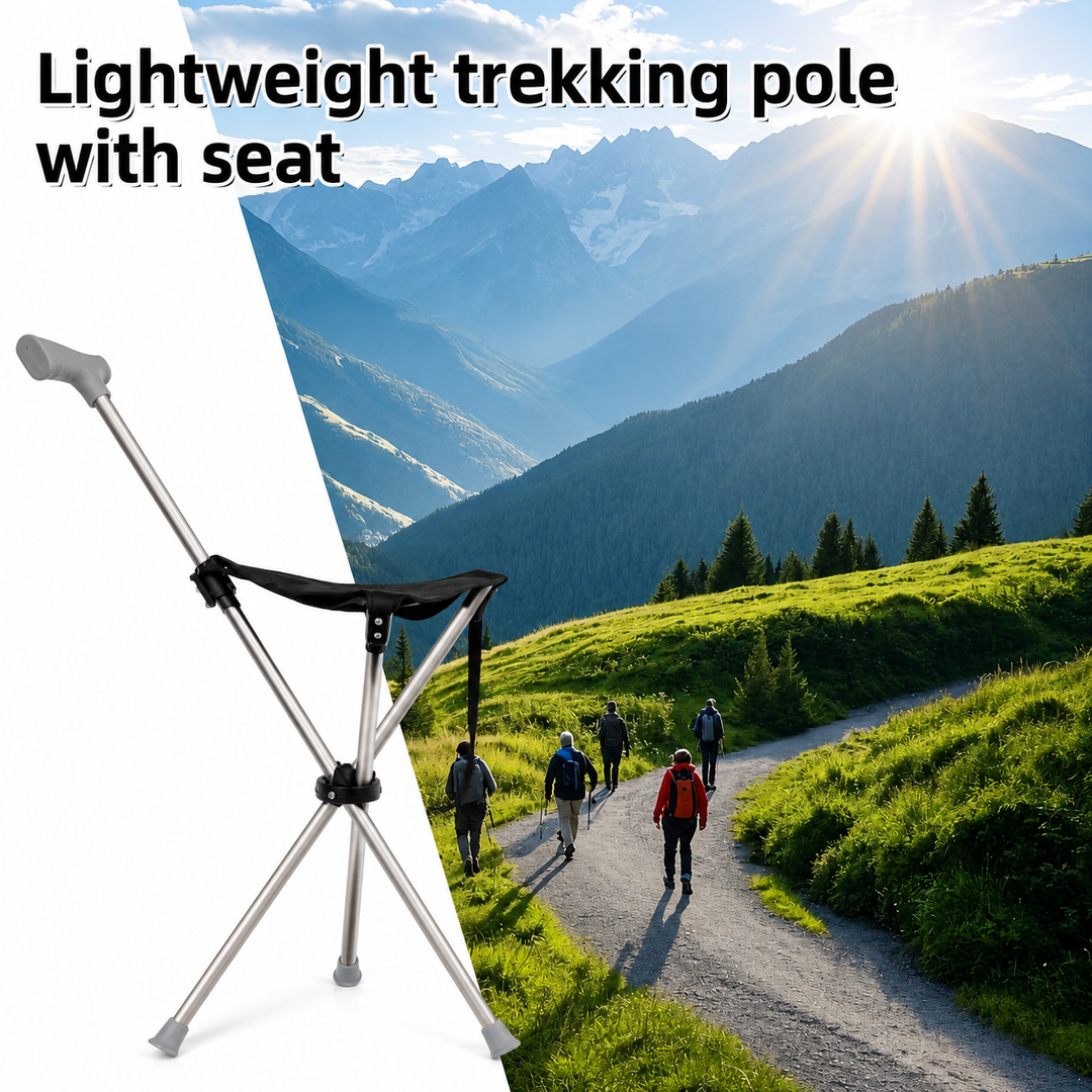2-in-1 Walking Stick with Seat | Bowlift
