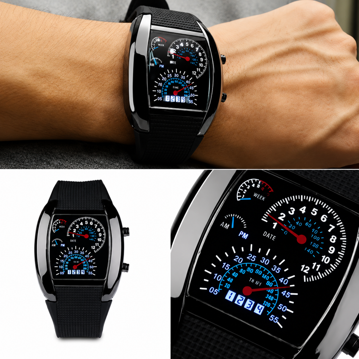 Rennuhr LED Digital Sport Watch with Strap | Bowlift