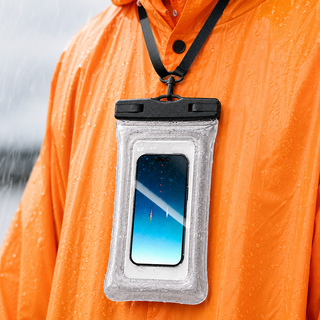 Universal Submersible Smartphone Dry Bag with Touchscreen Window and Adjustable Neck Strap Bowlift