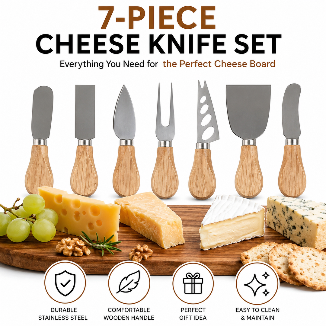 Wooden-Handled Stainless Steel Cheese Spatula Bowlift