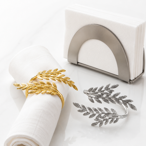 Gold-Plated Olive Branch Wrap Ring Bowlift